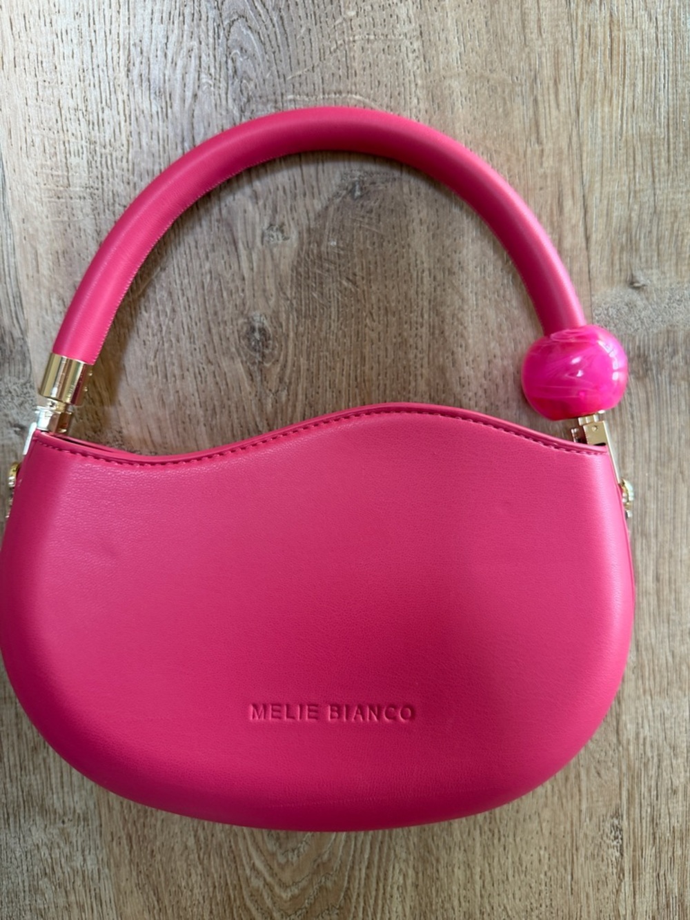 Melie Biianco Hot Pink Mini Top-Handle Bag